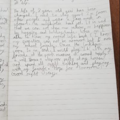 Isabelle Y3 Diary Entry 3